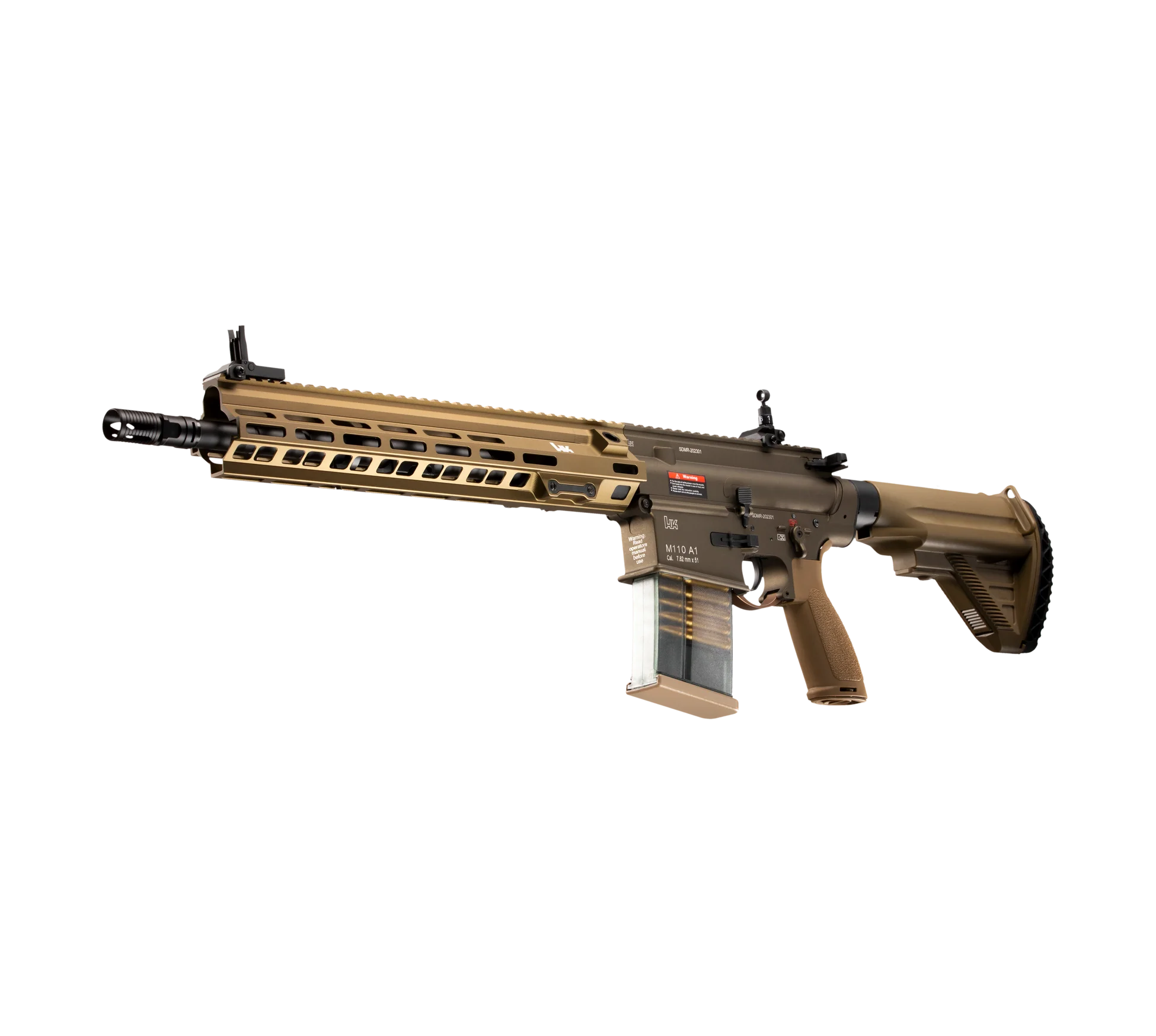 E&C M110A1 SDMR HK417 14.5 Inch AEG Airsoft Rifle EC-203 (Color: Tan)